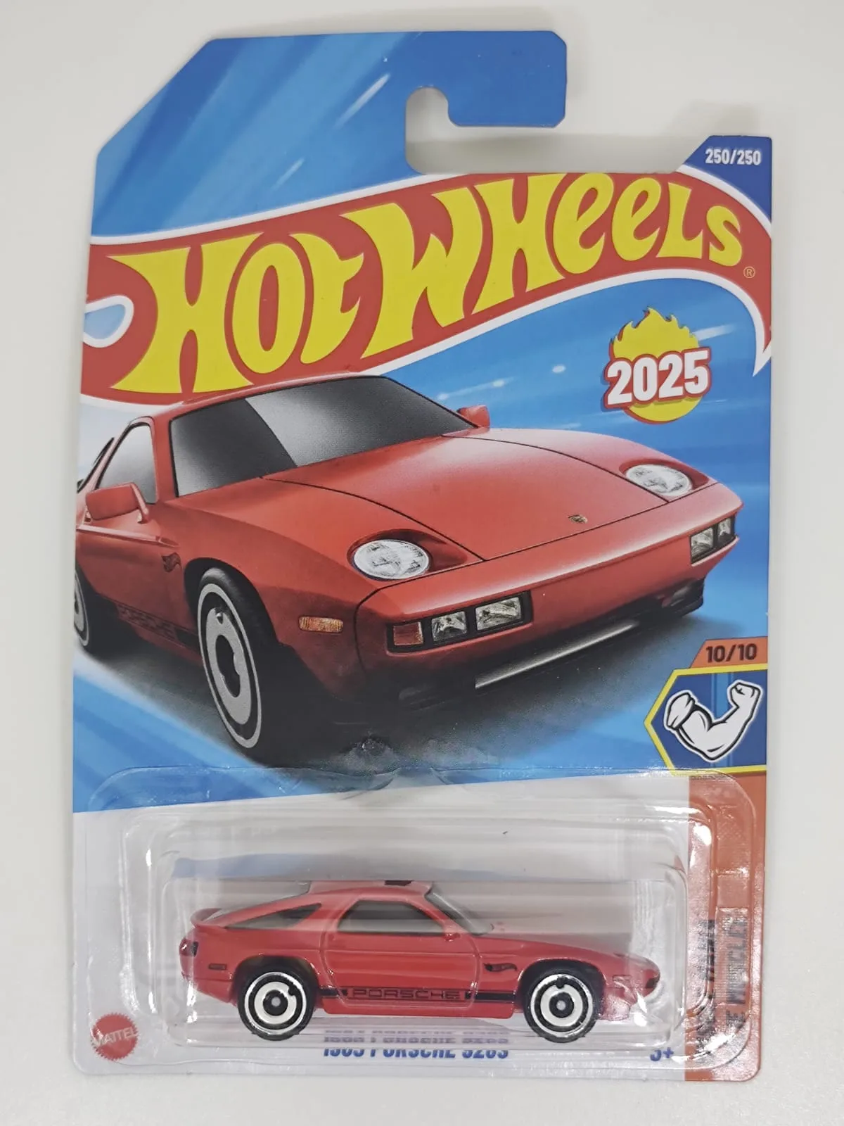 1983 Porsche 928S — rojo con franjas negras laterales
