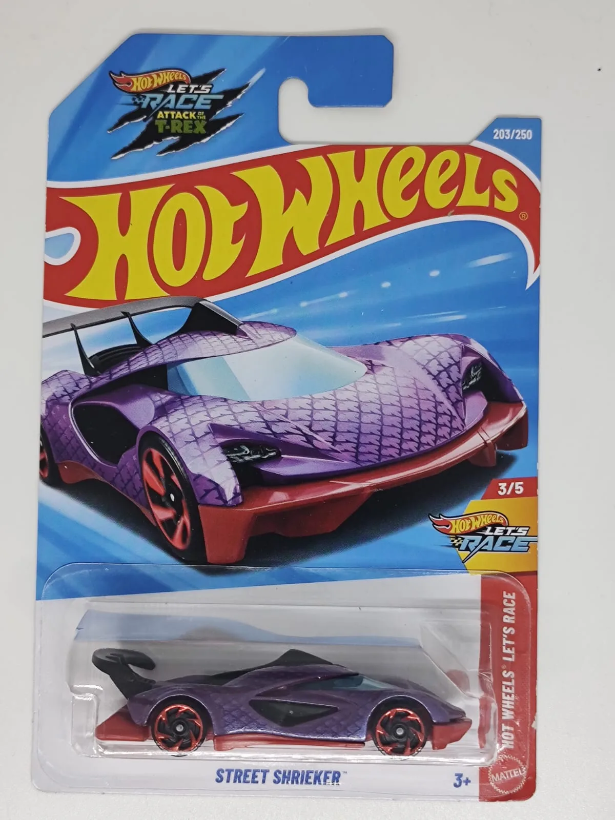 Street Shrieker — morado con detalles rojos y alerón trasero