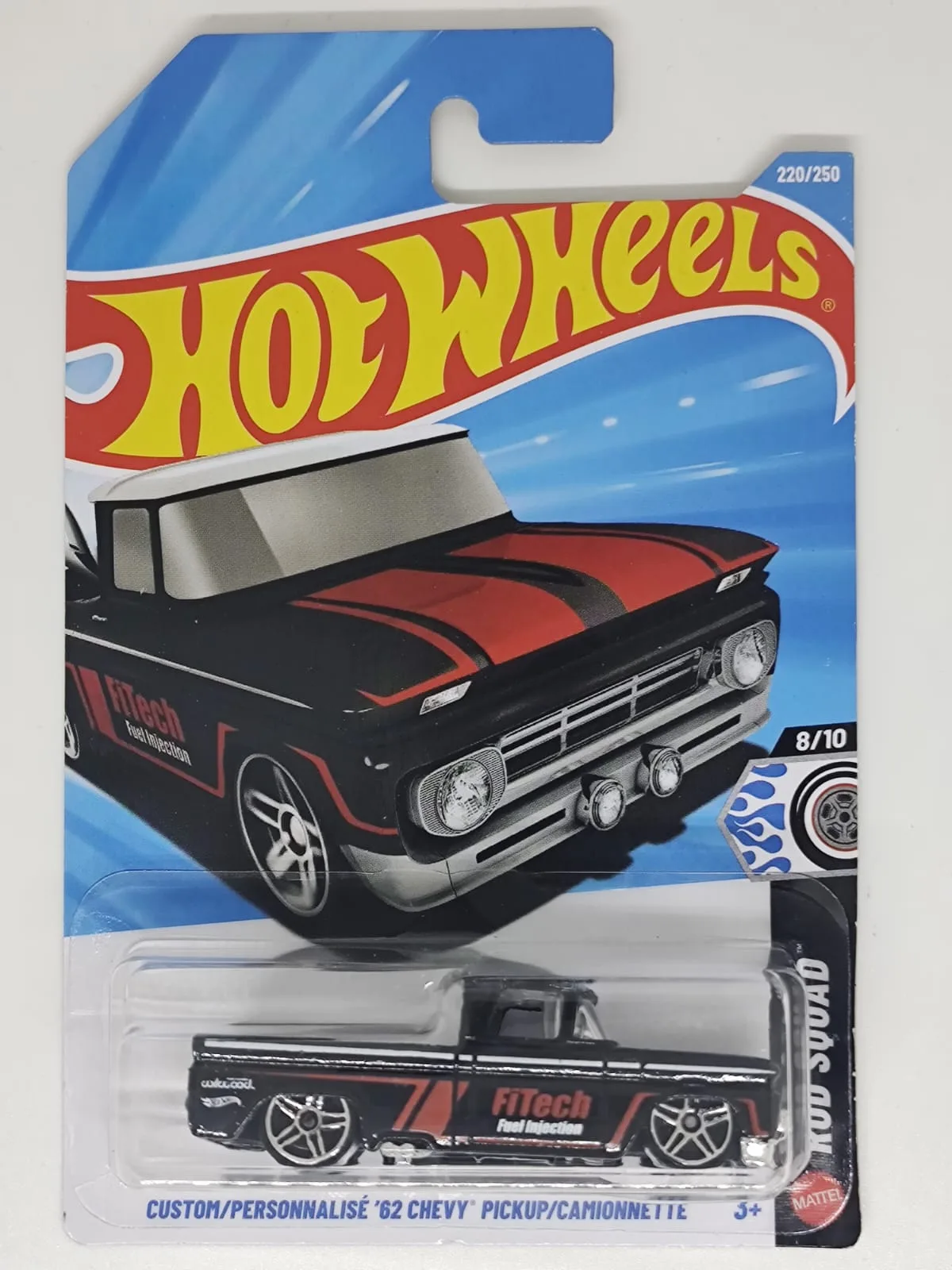 Custom ’62 Chevy Pickup — negro con decoración FiTech; en blíster