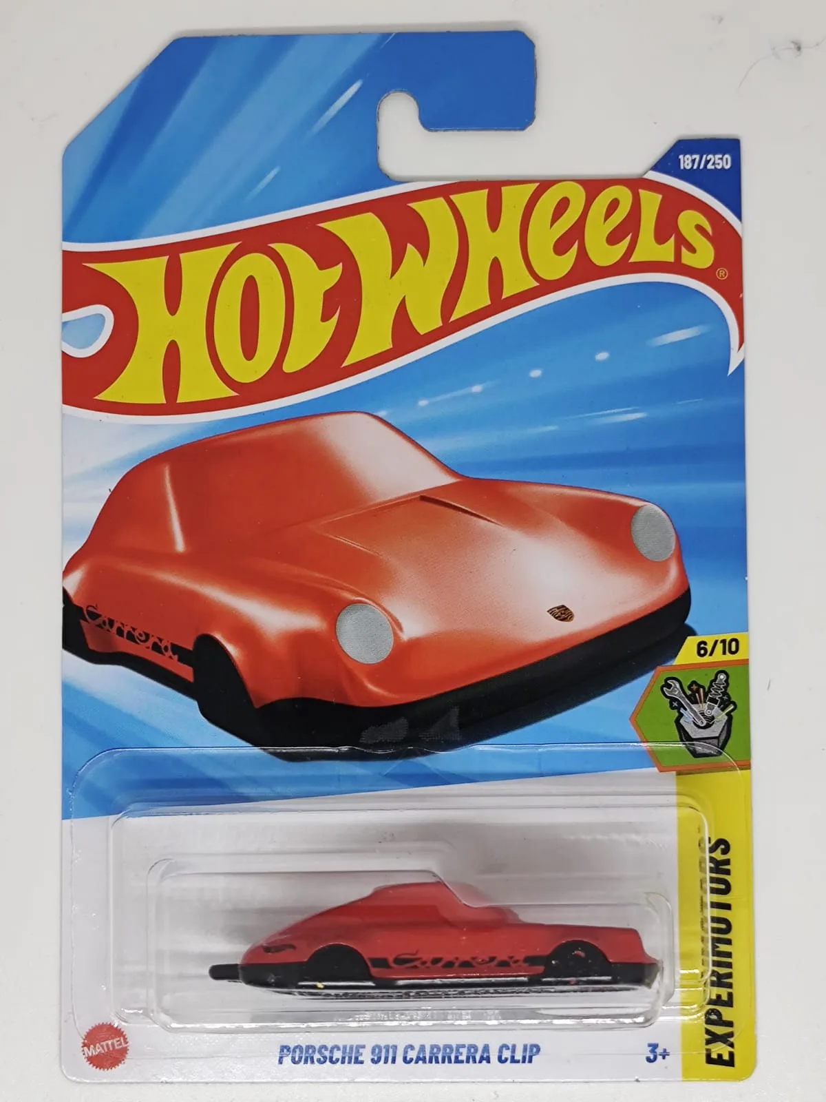 Porsche 911 Carrera Clip — clip con silueta de porsche, rojo